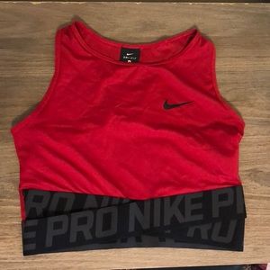Nike Dri-fit Red Crop Top
